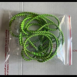 No-tie shoelaces neon green with purple specks